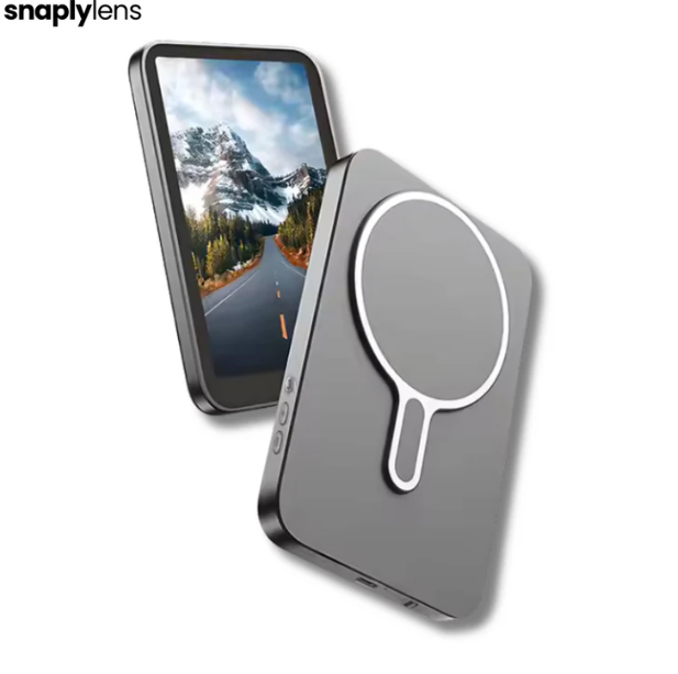 Snaplylens™ Pantalla selfie para verte mientras grabas o tomas fotos.
