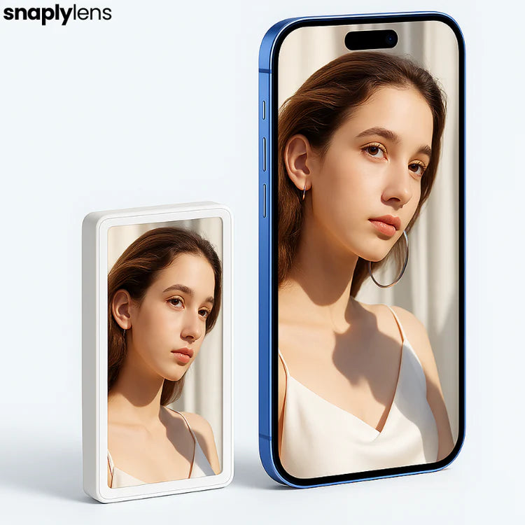 Snaplylens™ Pantalla selfie para verte mientras grabas o tomas fotos.