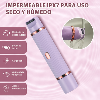“Depilación sin dolor ni irritación en minutos - Depilador 2 en 1