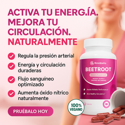 Vuelve a sentirte con energía, enfoque y vitalidad BeetRoot™ + Regalo sorpresa gratis