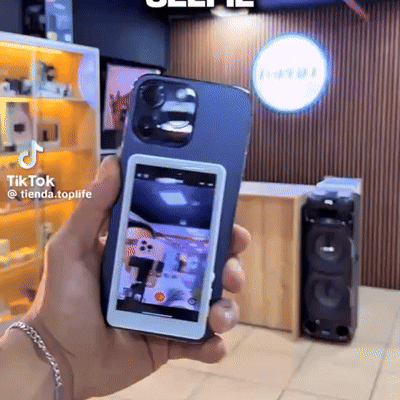 Snaplylens™ Pantalla selfie para verte mientras grabas o tomas fotos.